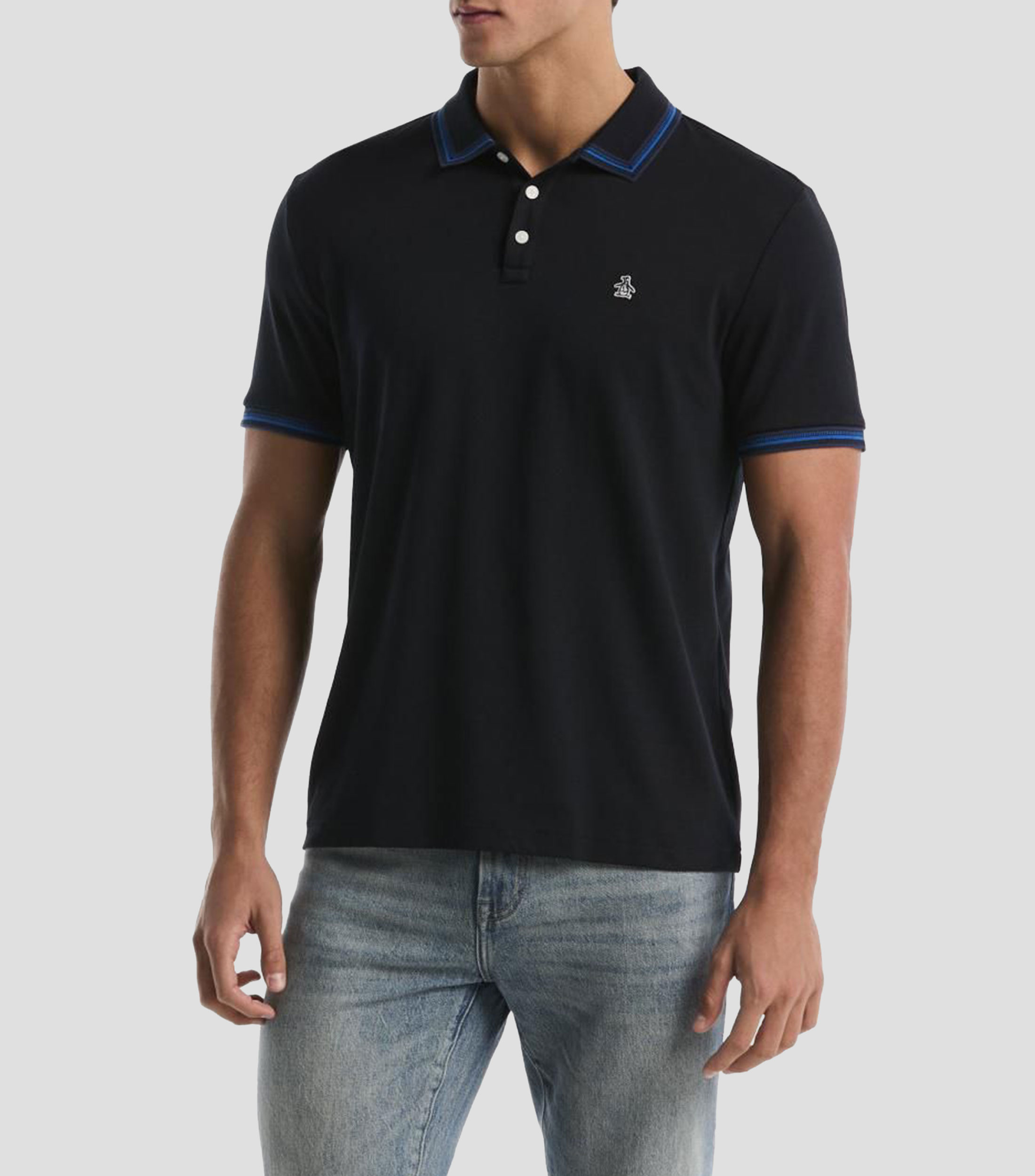 Playera tipo polo manga corta lisa Hombre